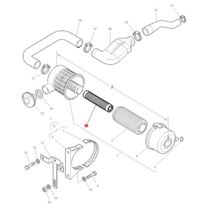 Massey Ferguson - Air Filter - 3901463M2 - Farming Parts