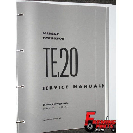 Massey Ferguson - TE20 Workshop Manual - 819135M1 - Farming Parts