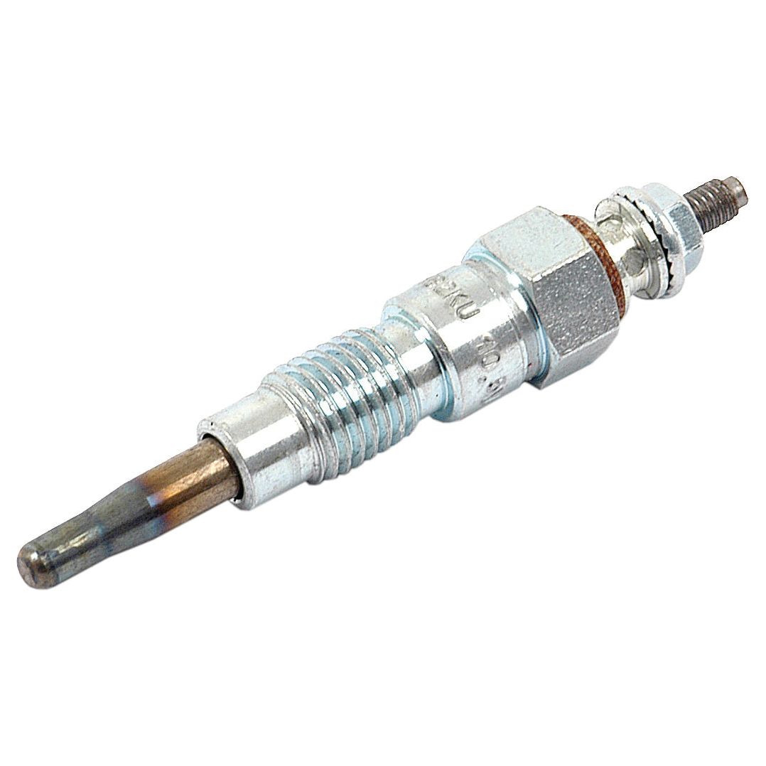 The Glow Plug - S.70507, a high-quality Sparex product, features a sturdy metal construction with a threaded body and electrode tip, designed specifically for internal combustion engines. This plug comes equipped with a hex nut for easy installation and removal, and its precisely engineered thread size ensures a secure fitment.