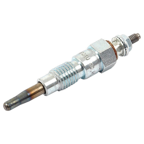 The Glow Plug - S.70507, a high-quality Sparex product, features a sturdy metal construction with a threaded body and electrode tip, designed specifically for internal combustion engines. This plug comes equipped with a hex nut for easy installation and removal, and its precisely engineered thread size ensures a secure fitment.