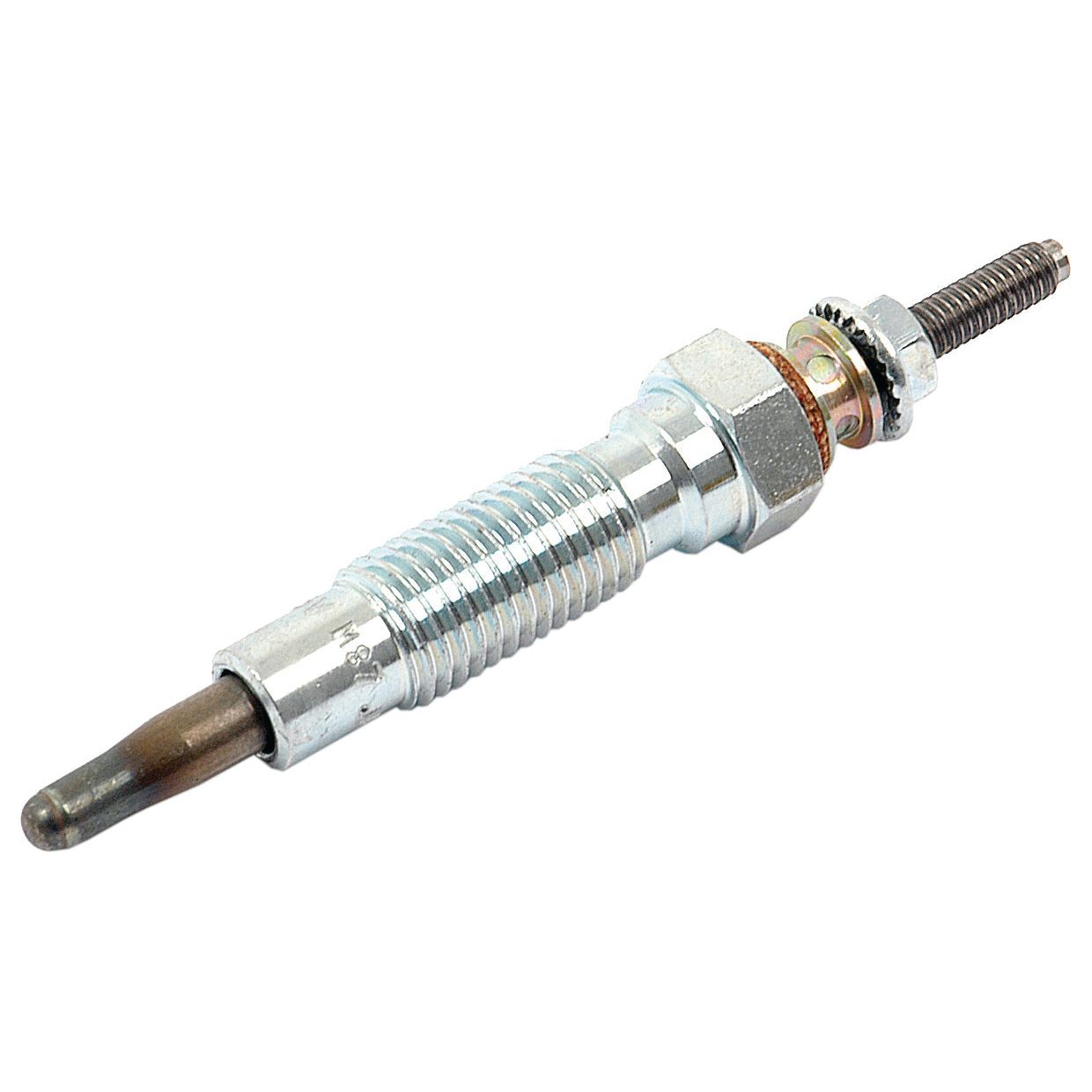 Close-up image of a single Sparex Glow Plug (S.70509) with its threaded body and electrical connection, showcasing the thread size M10 x 1.25 and an overall length of 78.3mm.