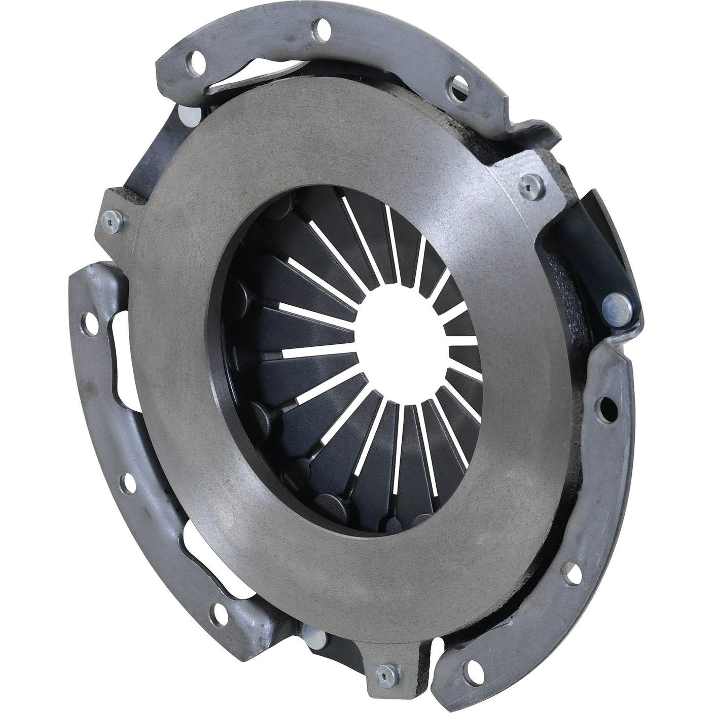 A Sparex Clutch Cover Assembly - S.70528 featuring a circular 200mm cover and multiple holes around its perimeter.