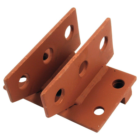 A brown, L-shaped metal bracket with multiple holes on both sides for mounting or fastening, identified as the Top Link Bracket by Sparex (Part No. S.70547), is commonly used in agricultural machinery like Yanmar tractors.