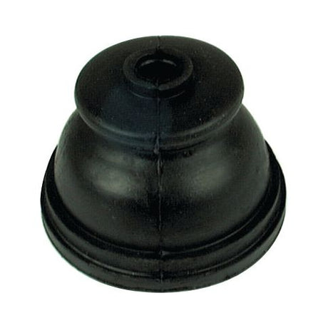 Close-up image of the Sparex Rubber Boot for Gear Lever (Part No. S.70566), featuring a black cylindrical top and a flared base, commonly used in Ford New Holland tractors near the gear lever.