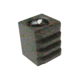 The Sparex Steering Shaft Nut (Part No. S.70583) is a small, black, rectangular object with a hole on one side and grooved ridges on another side, commonly used in International Harvester machinery.