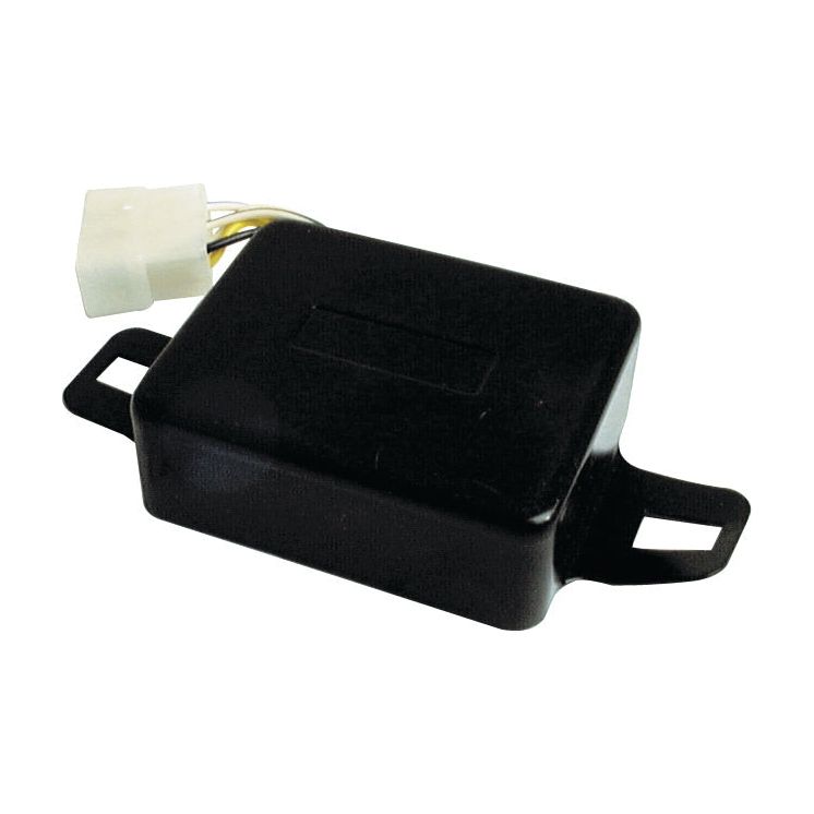 A black Voltage Regulator (Sparex Part No. S.70584) from Sparex, featuring a white connector and attached wiring.