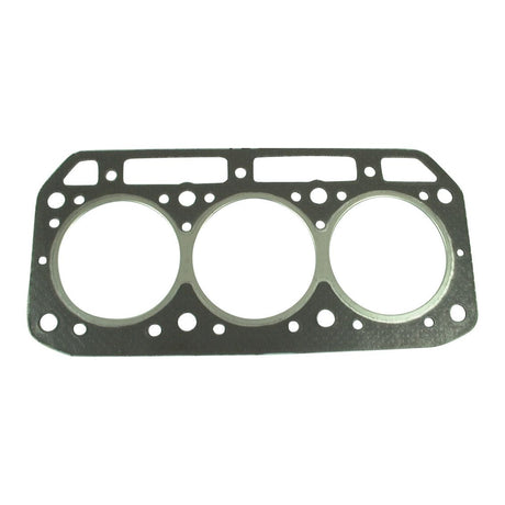 Image of the Sparex Head Gasket - 3 Cyl., designed to fit a 3-cylinder engine, featuring three circular openings that align between the engine block and the cylinder head (Sparex Part No. S.70618).