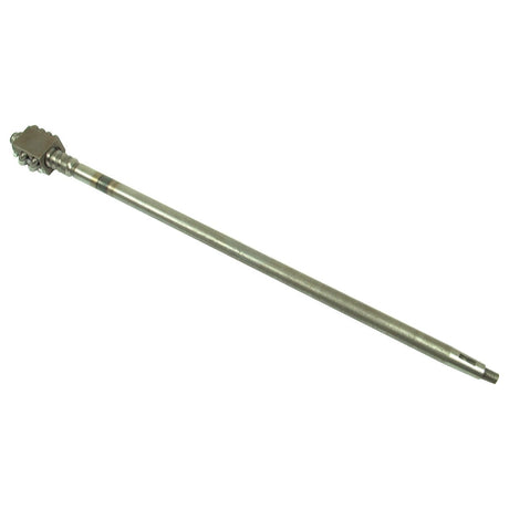 The Sparex Steering Shaft (Sparex Part No. S.70649) is a cylindrical metallic rod with a textured handle on one end and a smooth tip on the other, resembling a tool or instrument, making it ideal for working with Kubota parts.