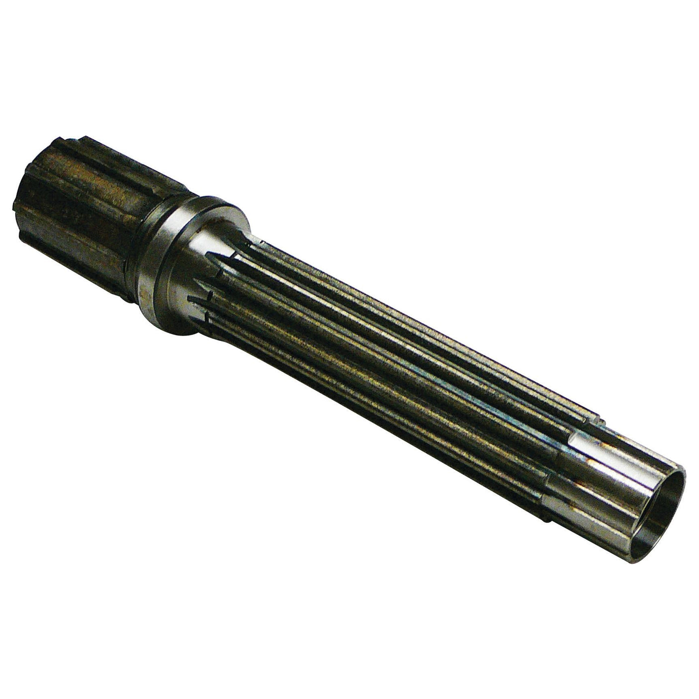 A Counter Shaft (Sparex Part No. S.70780) from the Sparex brand, featuring a metallic, cylindrical shape with varying diameters and a grooved surface texture, is commonly used in Universal Tractors.