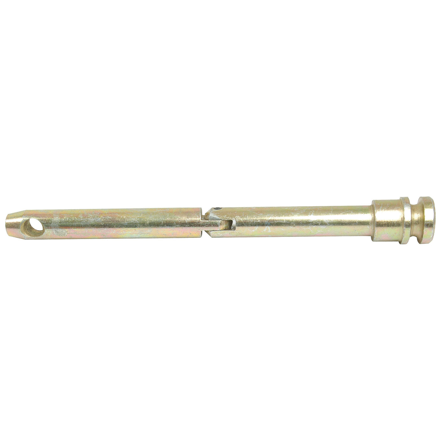 The Dead Link Hinge Pin - S.70 by Sparex is a cylindrical metallic tool component with a diameter of Ø12mm and a length of 260mm, featuring a slot on one end and a small hole near the tip.