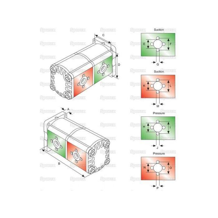 Massey Ferguson - Tandem Pump - 3774613M91 - Farming Parts