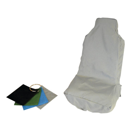 The Mini Inflatable Seat by Sparex, model number S.71893, is displayed alongside several swatches of washable and waterproof fabric.