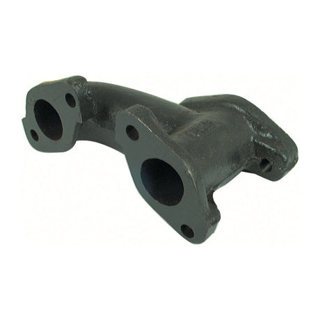 A black cast iron pipe with three openings, designed specifically for connecting a Kubota 3 Cyl. exhaust manifold to a vehicle's exhaust system, also known as the Exhaust Manifold (3 Cyl.) | Sparex Part No.S.71926 from the brand Sparex.