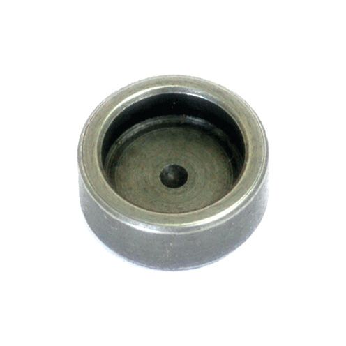 Close-up image of a Valve Cap, product name: Valve Cap | Sparex Part No. S.72098 by Sparex, featuring a metal cylindrical component with a hollow center and a small hole at the bottom.