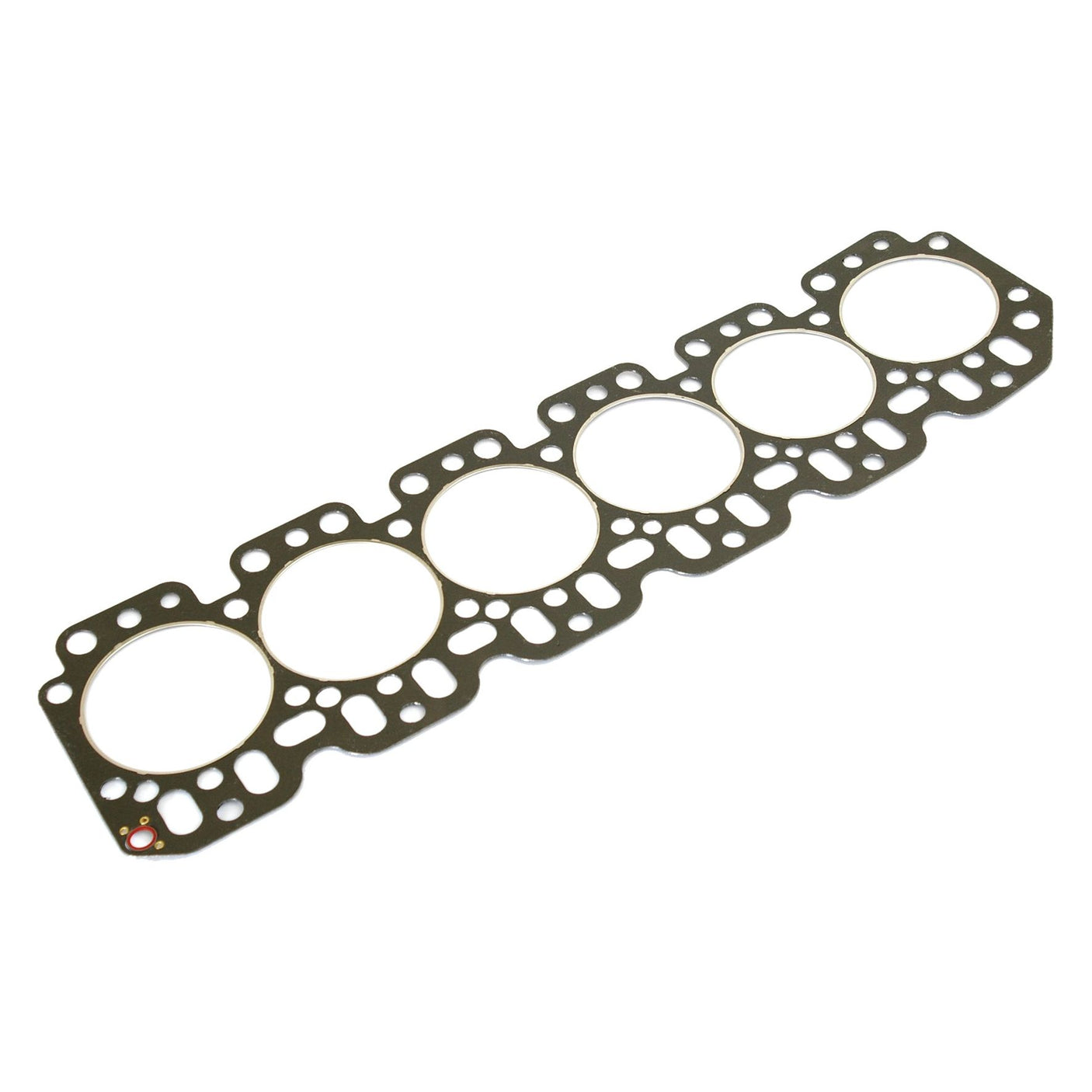 A Sparex Head Gasket for 6-cylinder engines (6059.T 6329DL 03), featuring multiple round openings and boltholes, laid flat on a white background. Sparex Part No. S.72134.