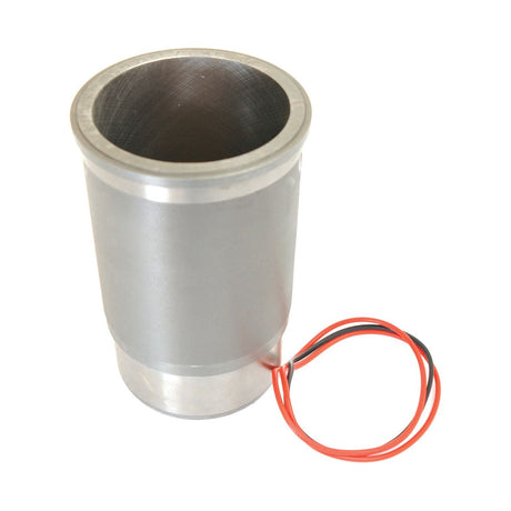 Introducing the Sparex Piston Liner (Finished) | Sparex Part No. S.72167: This cylindrical metal object, measuring 101.98mm bore and 197mm in height, features two red and black wires extending from its side—making it ideal for John Deere applications.