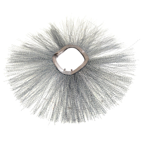 A Sparex Brush Section - 560mm x 127mm Convoluted, made of wire, featuring densely packed convoluted wire strands radiating outward from a central ring (Sparex Part No. S.72252).