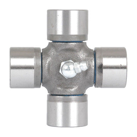 The Weasler Universal Joint - 27 x 74.5mm (Standard Duty), Sparex Part No. S.72448, features four cylindrical ends and a central pivot point with a screw in the middle.