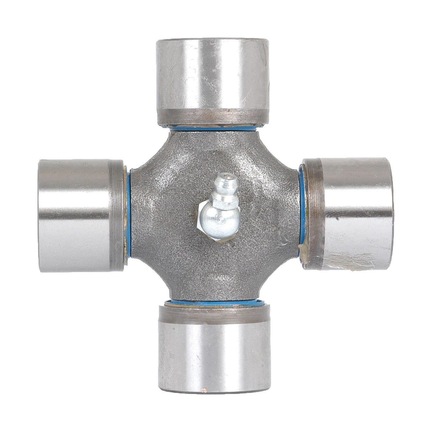 The Weasler Universal Joint - 30.2 x 92mm (Standard Duty) from Sparex (Part No. S.72449) features four cylindrical extensions and a central grease fitting, making it ideal for your Fiat applications.