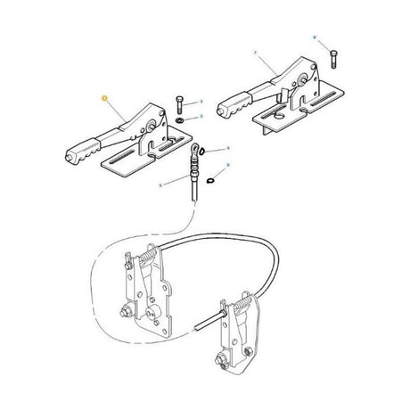 Massey Ferguson - Handbrake Assy - 3823543M91 - Farming Parts