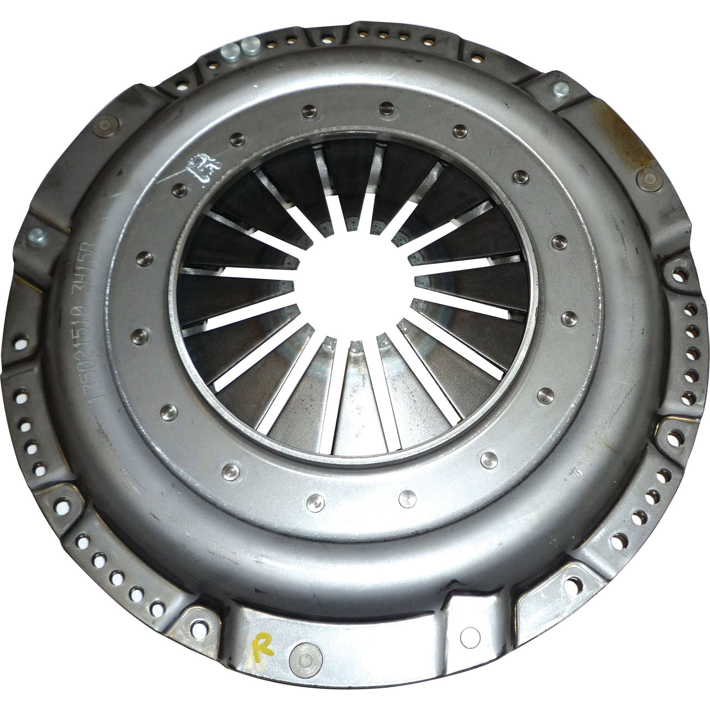 A 350mm metallic Clutch Cover Assembly - S.72729 by Sparex, featuring multiple radial slots and mounting holes.