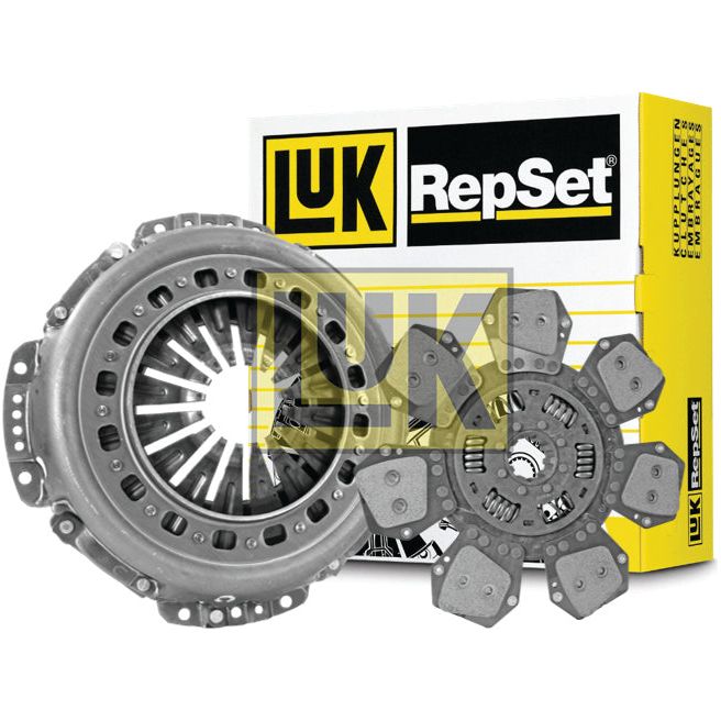 Sparex S.72770 Clutch Kit without Bearings, showcasing a cerametallic pressure plate and loose disc material, all displayed in front of the product box.