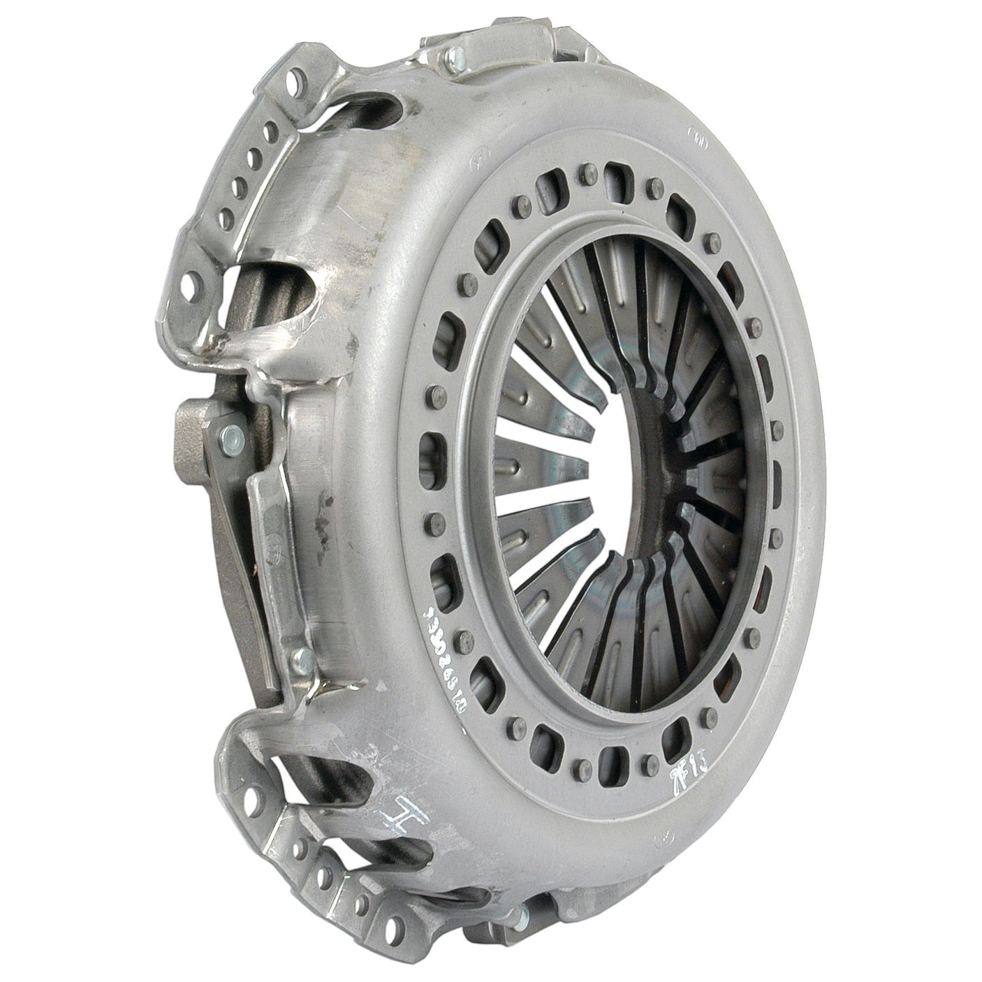 The Sparex Clutch Kit without Bearings - S.72770 is a cerametallic automotive clutch pressure plate with a 330mm cover size, featuring a circular design and multiple finger-like protrusions surrounding a central opening.