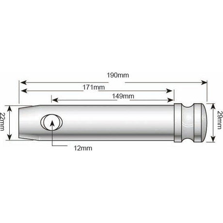 Lower link pin 22x149mm Cat. 1
 - S.72 - Farming Parts