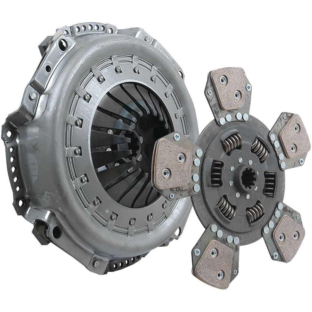 The Clutch Kit without Bearings - S.73003 by Sparex includes a pressure plate and disc assembly with a single cover featuring multiple friction pads and metal springs, ideal for use in automotive manual transmission systems.