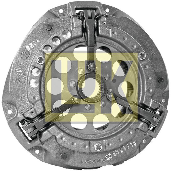 A metallic Clutch Cover Assembly - S.73051 by Sparex for an automotive application, featuring a cast iron housing and mechanical components with an engraved part number.