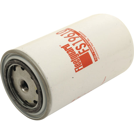 A white cylindrical fuel separator with red text reading "Sparex FS19610 - S.73142" printed on it, lying on its side against a white background, designed specifically for Case IH machinery.