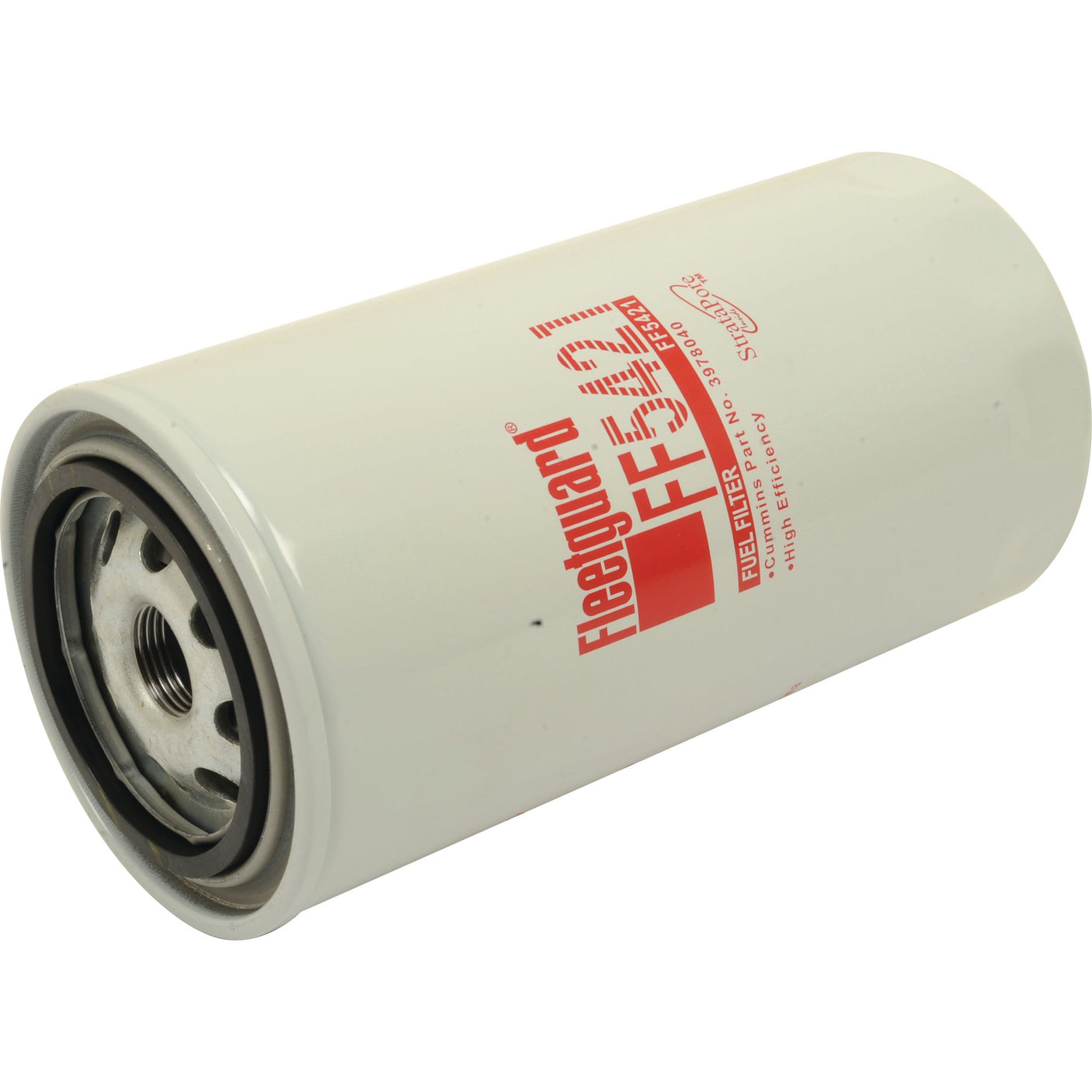 A cylindrical white Spin On fuel filter with the label "Sparex Fl5421" (Sparex Part No.S.73143).