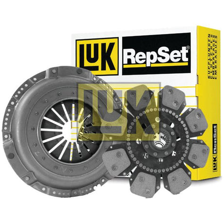 Sparex Clutch Kit without Bearings - S.73168, featuring a pressure plate, cerametallic disc, and packaging box.