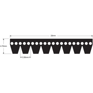 Poly V / Multi-Rib Belt - PK Section - Belt No. 8PK1730
 - S.73448 - Farming Parts