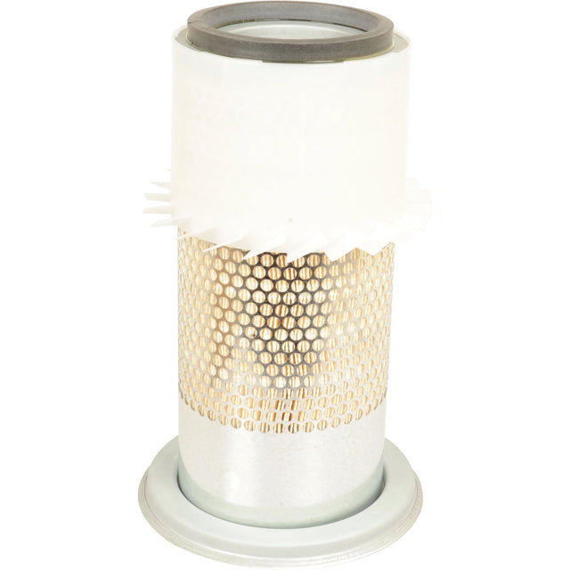 A Sparex Air Filter - Outer (AF25348K) with a white top and bottom, a metal base, and a central section covered in mesh.