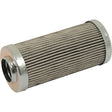 The Sparex Hydraulic Filter - Element - HF30196, also known as Sparex Part No.S.73468, is a cylindrical metal filter with pleated wire mesh and metallic caps on both ends, designed for fluid filtration in hydraulic systems like those found in Case IH machinery.