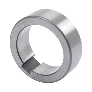 A metallic cylindrical ring with a cutout section on one side, commonly used as a Crankshaft Collar for Ford New Holland tractor parts. This is available as Sparex Part No. S.73592 from the brand Sparex.
