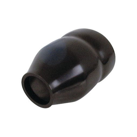 Introducing the Rubber Boot - Levelling Box (Sparex Part No. S.74345) by Sparex: a black, smooth, cylindrical connector with flared ends designed for joining pipes or tubes, featuring a durable rubber boot for enhanced flexibility.