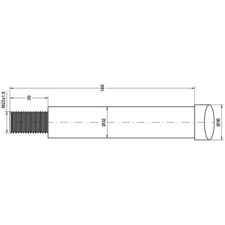 Loader Tine - Straight 850mm, Thread size: M22 x 1.50 (Square)
 - S.74749 - Farming Parts