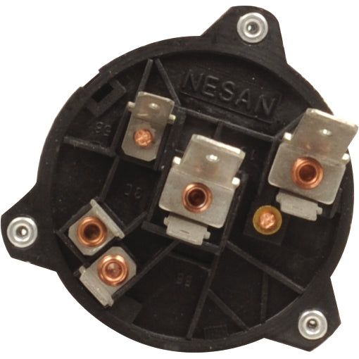 Close-up of a black electrical connector with five terminals and copper components, labeled "Sparex." It resembles the Ignition Switch | Sparex Part No. S.75817, commonly used in John Deere machinery.