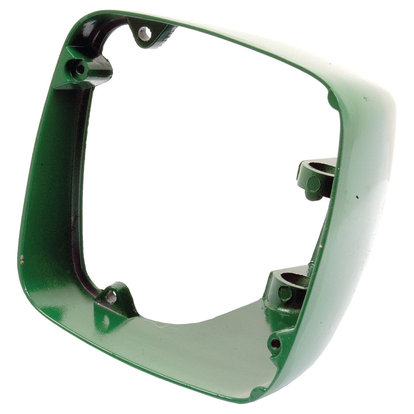 The product is a Head Light Cowl (LH) with Sparex Part No. S.75827, designed by the brand Sparex. This green, hollow, square-shaped component features four screw holes and can serve as a frame or housing for other objects, making it a versatile part compatible with brands like John Deere and suitable for both OEM and aftermarket applications.