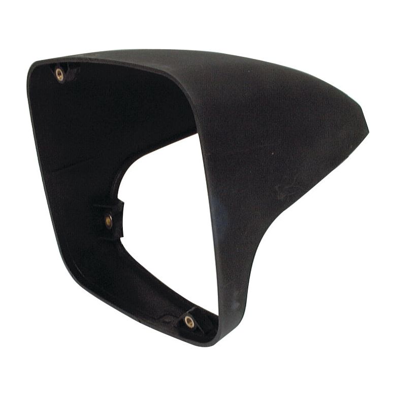 Black plastic open-ended cover with mounting holes, likely for an automotive or machinery part, compatible with the Sparex Head Light Cowl (RH), Sparex Part No. S.75835.