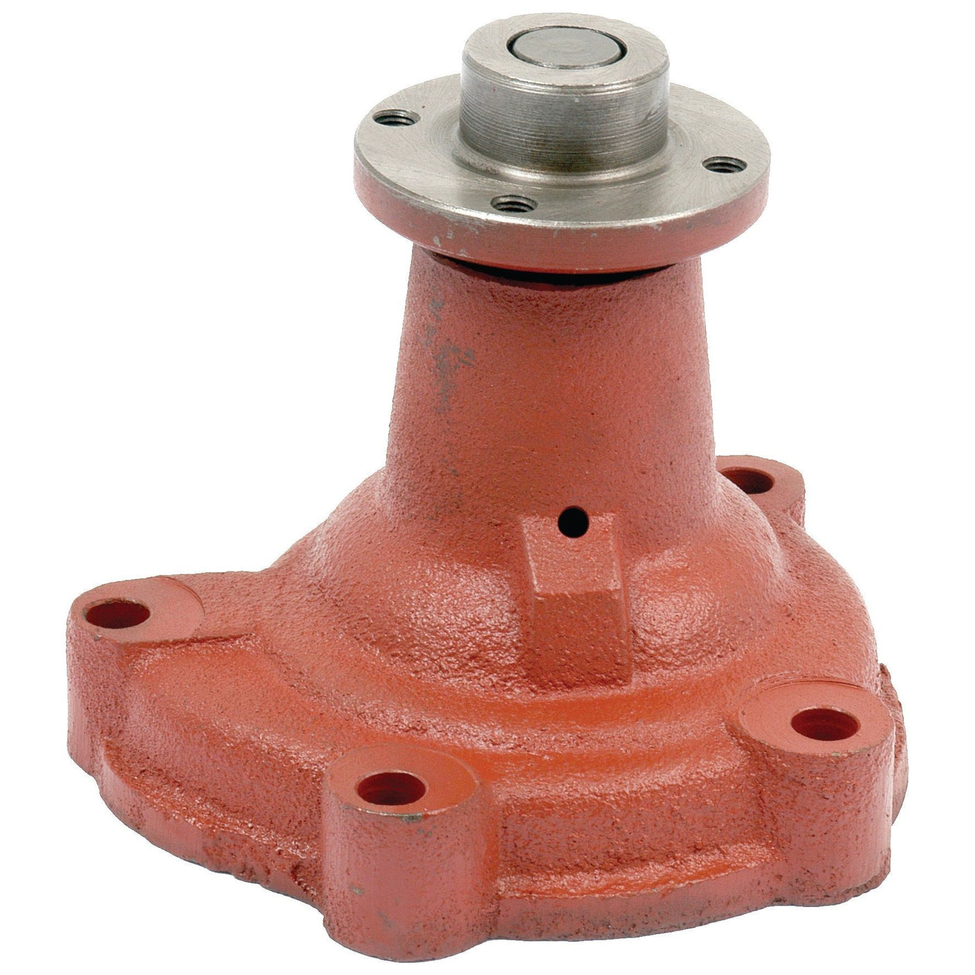 The Sparex Water Pump Assembly (Part No. S.75923) is a red metal mechanical component with a cylindrical top and a wider base featuring multiple bolt holes, making it perfect for use in Sparex systems.