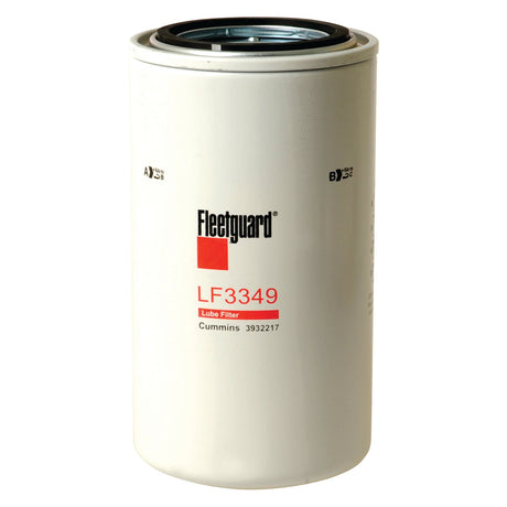 A white Sparex Oil Filter - Spin On - LF3349 (Sparex Part No. S.76280), designed for Cummins engines, stands upright against a plain background, ready to fit Massey Ferguson tractors perfectly.