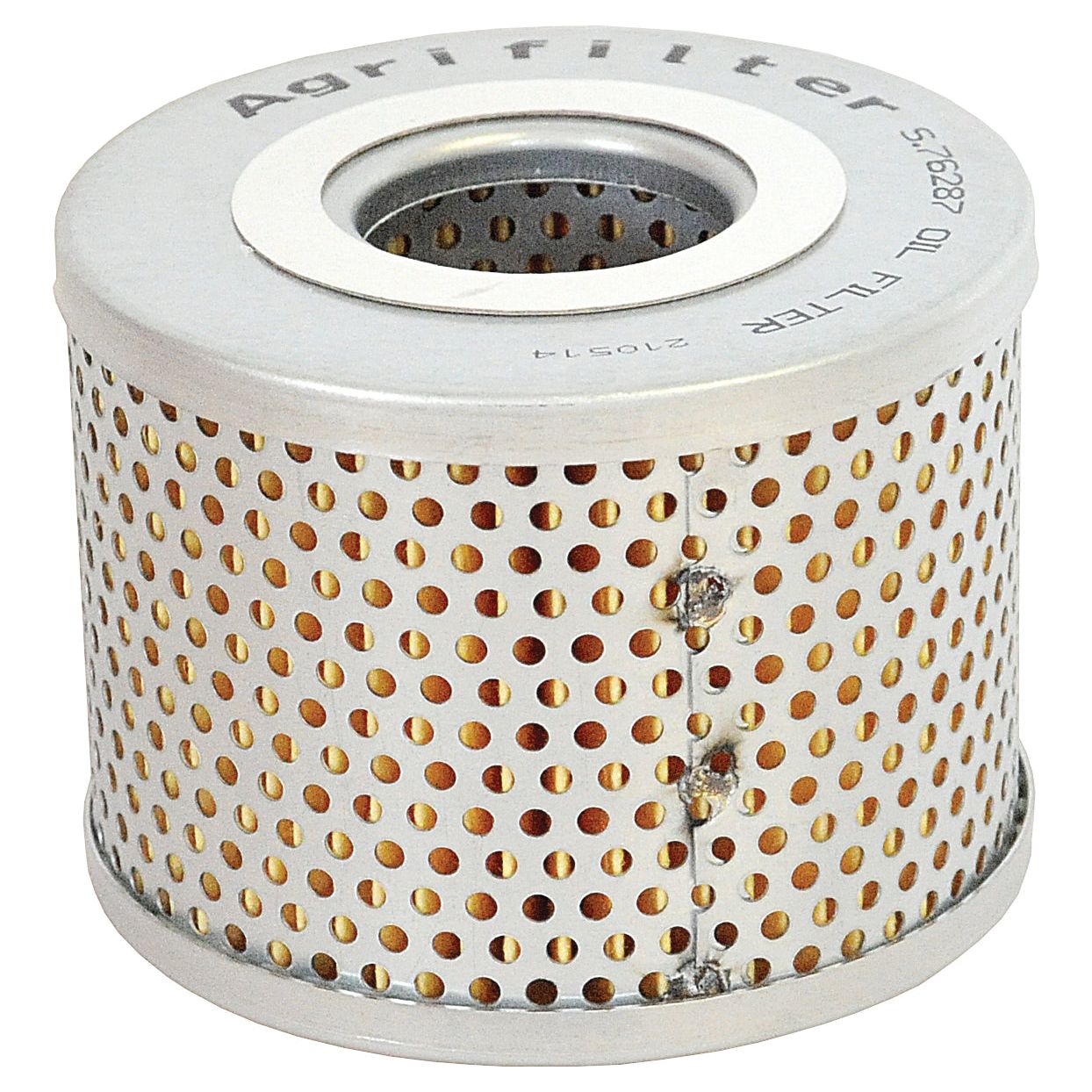 A cylindrical oil filter with a perforated metal exterior branded with "Sparex" on top, reminiscent of the sturdy design found in David Brown tractors.