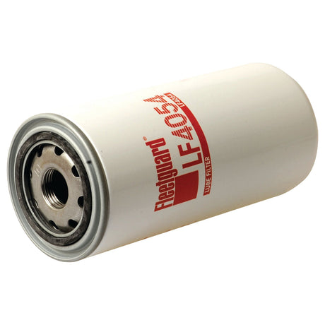 A Sparex oil filter - spin on - LF4054 (Sparex Part No. S.76311) is shown against a white background. The cylindrical filter features a white body with red text and a metal top with a central threaded hole, making it perfect for Case IH / International Harvester equipment.