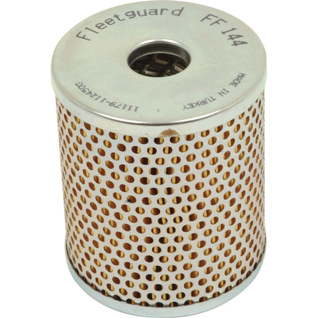 A cylindrical Fuel Element, the Sparex Fuel Filter - Element - FF144 (Sparex Part No. S.76321) features a perforated metal casing and is proudly labeled "Made in Turkey".