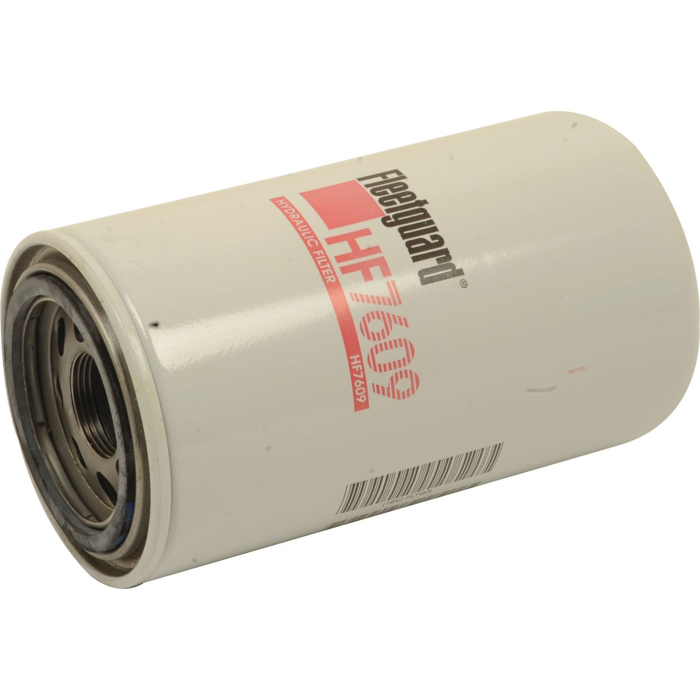 A cylindrical white hydraulic filter labeled "HF7609" in red and black text, with the Sparex Part No.S.76417, is shown against a plain background, ideal for Case IH equipment.