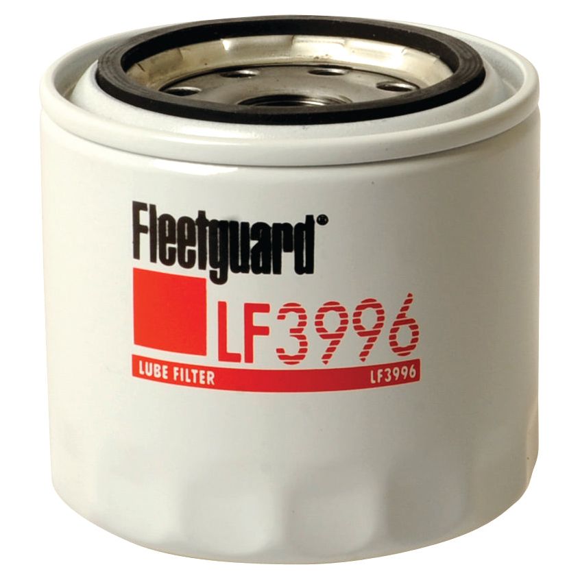 A white Sparex Oil Filter - Spin On - LF3996, identifiable by its red label with black text and featuring a thread size of M20 x 1.50. (Sparex Part No.S.76420)