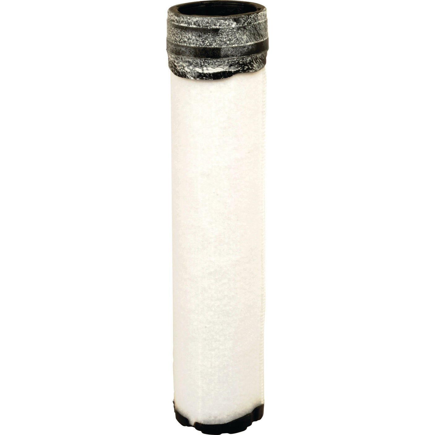 A cylindrical water filter cartridge, similar in design to the Sparex Air Filter - Inner - AF25552 (Sparex Part No. S.76424), features black top and bottom edges contrasted against its white body.